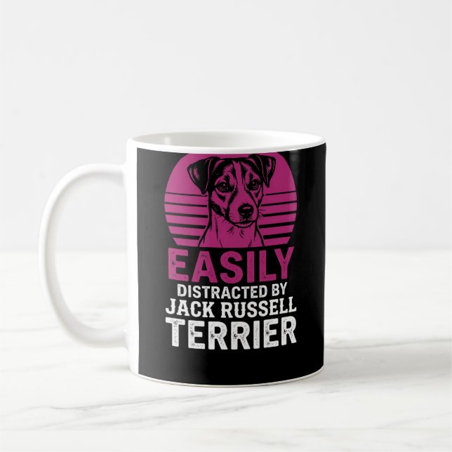 Lätt Distraherad Av Jack Russell Terrier Kaffemugg (Vänster)