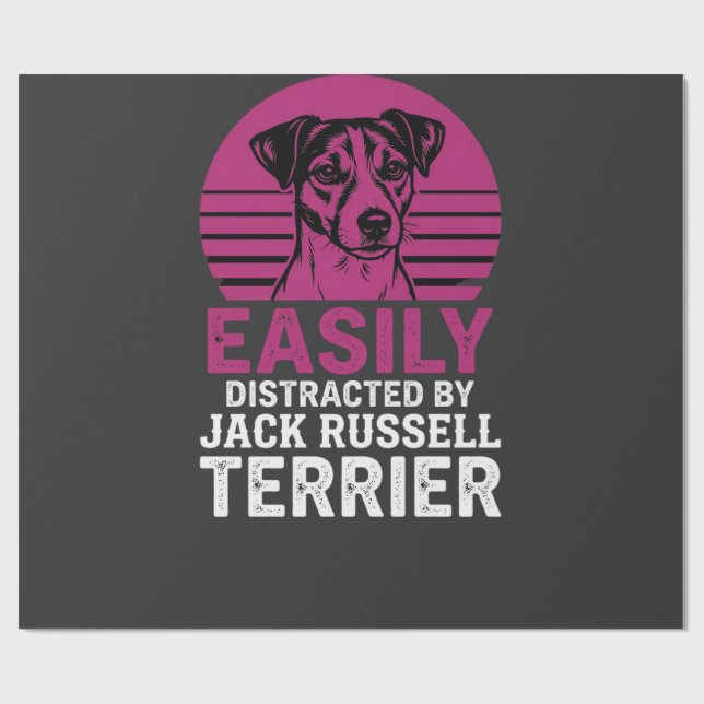 Lätt Distraherad Av Jack Russell Terrier Presentpapper (Platt)