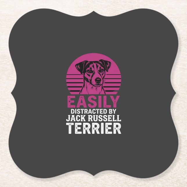 Lätt Distraherad Av Jack Russell Terrier Underlägg Papper (Framsida)