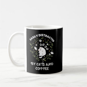 lätt distraherad av kaffe och katter kaffemugg