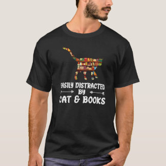 Lätt Distraherad Av Katt Och Pojkar Som Läs Böcker T Shirt