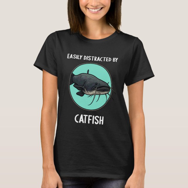 Lätt Distraherad av Malfisk T Shirt (Framsida)
