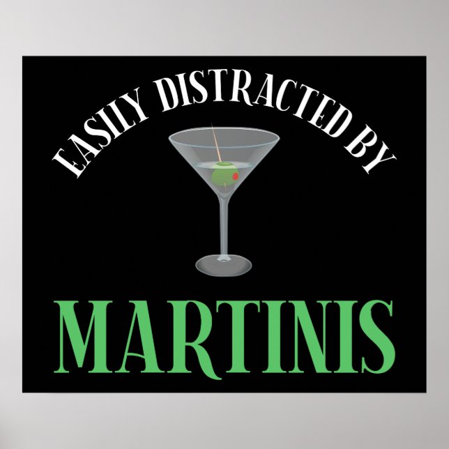 Lätt Distraherad Av Martinis Poster (Framsidan)
