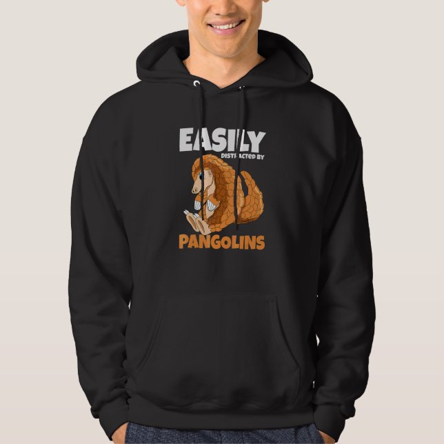 Lätt Distraherad Av Pangoliner Pangolin  Pangolin Hoodie (Framsida)