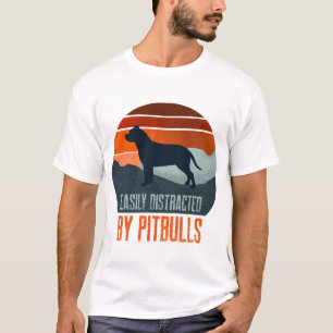 Lätt Distraherad Av Promenad Med Pitbulls T Shirt