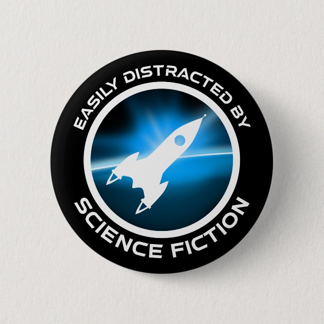 Lätt Distraherad Av Science Fiction Knapp (Framsida)