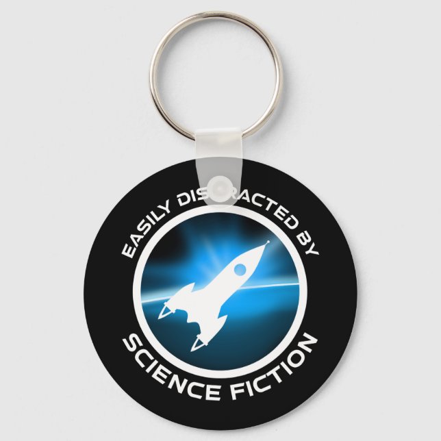 Lätt Distraherad Av Science Fiction Nyckelring (Framsida)