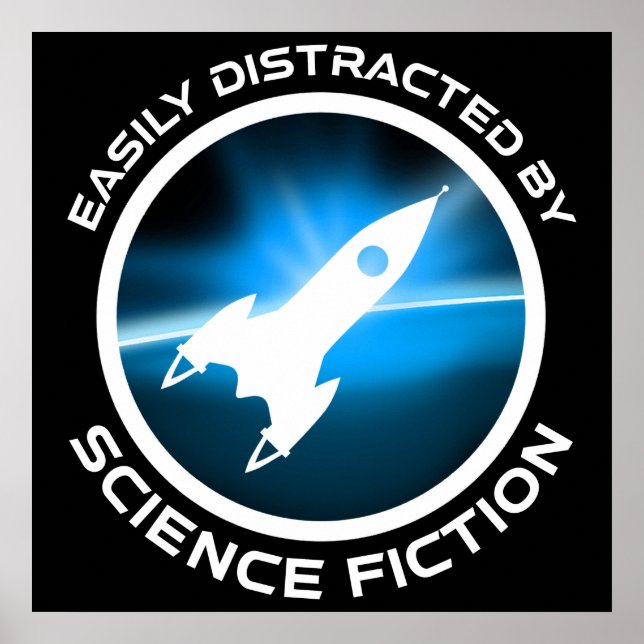 Lätt Distraherad Av Science Fiction Poster (Framsidan)