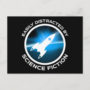 Lätt Distraherad Av Science Fiction Vykort