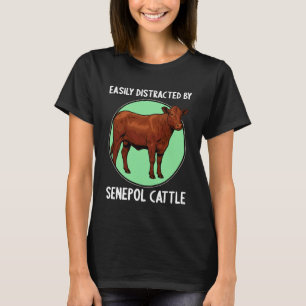 Lätt Distraherad av Senepol Nötkreatur Senepol Ko T Shirt