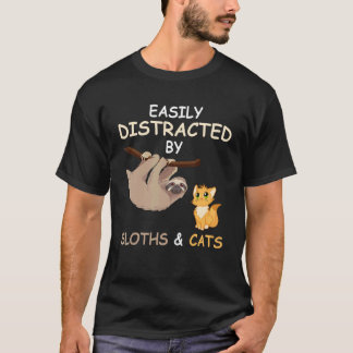 Lätt Distraherad Av Sengångare Och Katter Rolig Se T Shirt