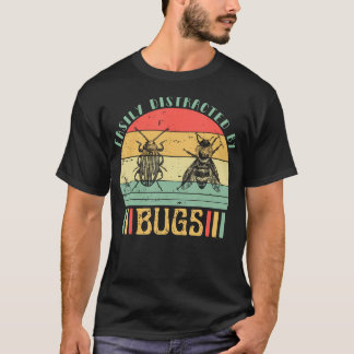 Lätt Distraherad Av Skalbaggar Retro Insekter Inse T Shirt