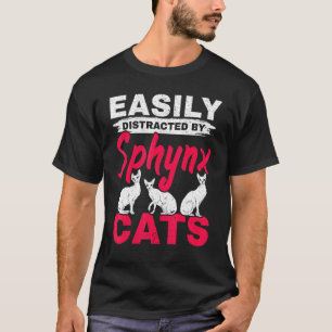 Lätt Distraherad Av Sphynx Katter Kattunge Meo T Shirt