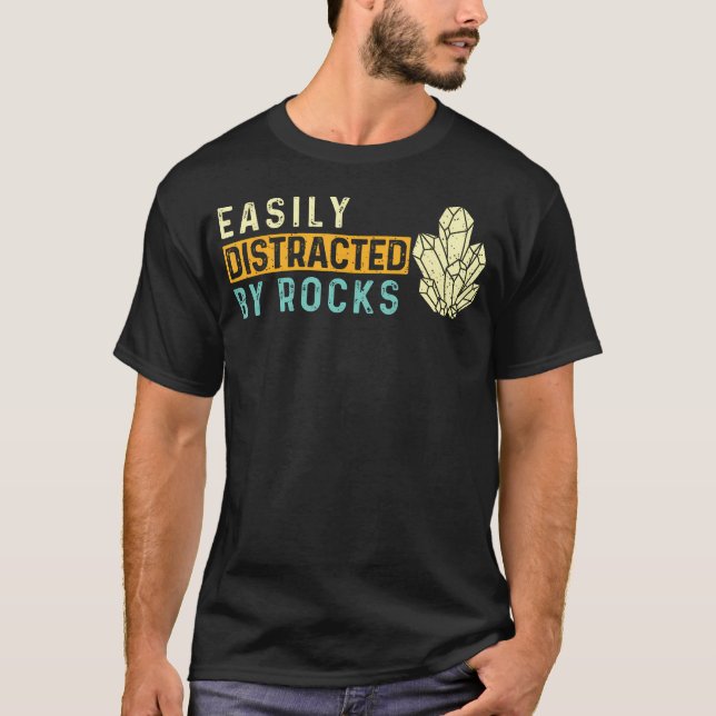 Lätt Distraherad Av Stenar - Geod Samlare Sten  T Shirt (Framsida)