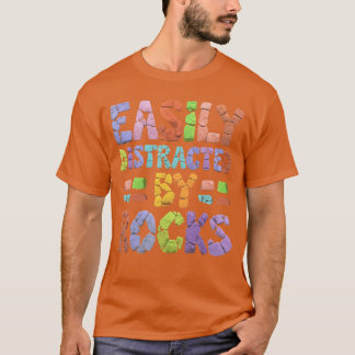 Lätt Distraherad Av Stenar rolig T Shirt