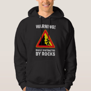Lätt Distraherad Av Stenar Sten Samlare Geologi  Hoodie