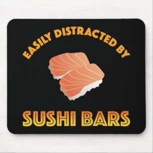 Lätt Distraherad Av Sushibarer Musmatta