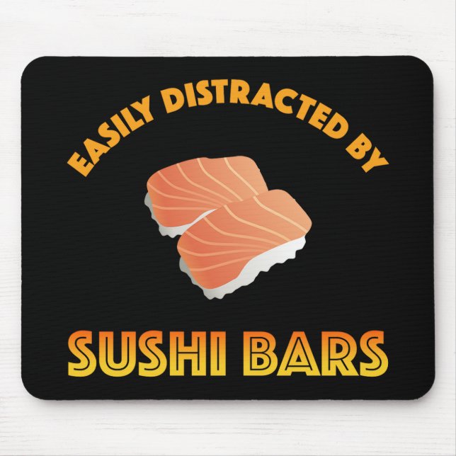Lätt Distraherad Av Sushibarer Musmatta (Framsidan)