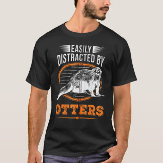 Lätt Distraherad Av Utter Fisk Utter T Shirt