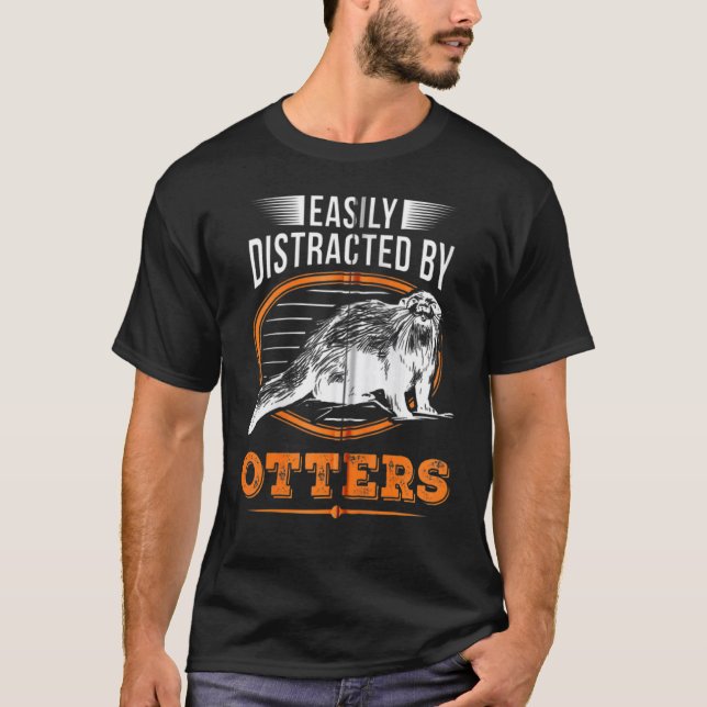 Lätt Distraherad Av Utter Fisk Utter T Shirt (Framsida)