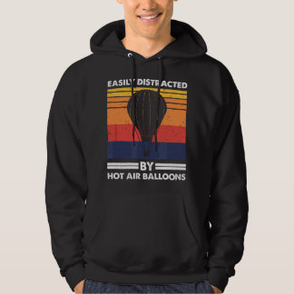 Lätt Distraherad Av Varm Luft Ballonger, Ballongpi Hoodie