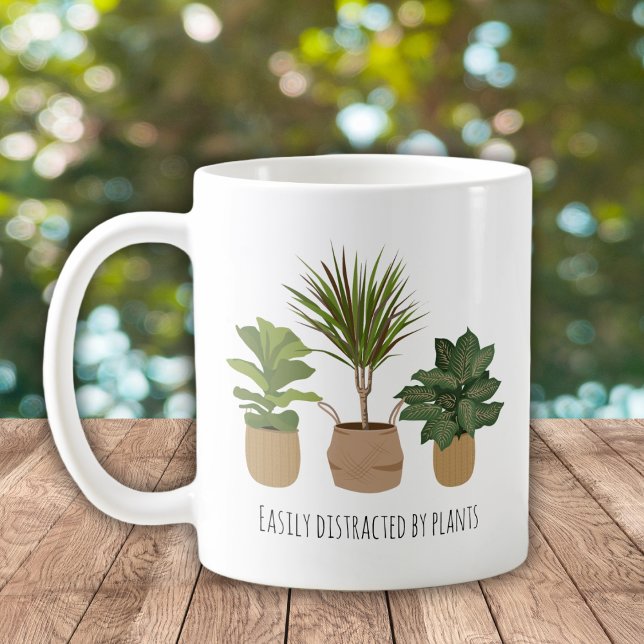 Lätt Distraherad Av Växter Kaffemugg (Skapare uppladdad)