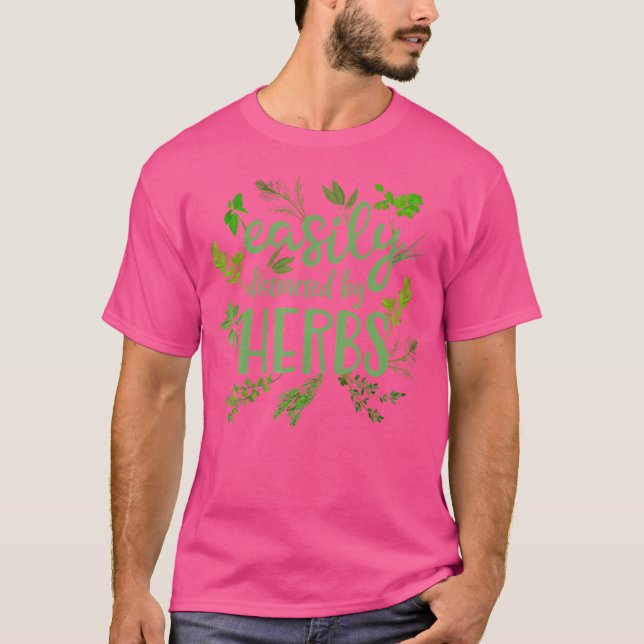 Lätt Distraherad Av Växter Örter Trädgårdsskötsel  T Shirt (Framsida)