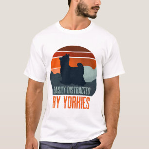 Lätt Distraherad Av Yorkies Hundpromenad T Shirt