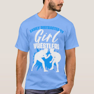 Lätt Distraherad Rolig Wrestling Sport Humor För T Shirt