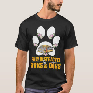 Lätt distraherat av bokar och boken för t shirt