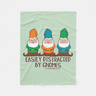 Lätt distraherat av Gnomes Fleecefilt