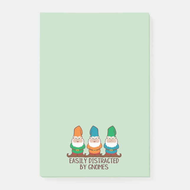 Lätt distraherat av Gnomes Post-it Block (Framsida)