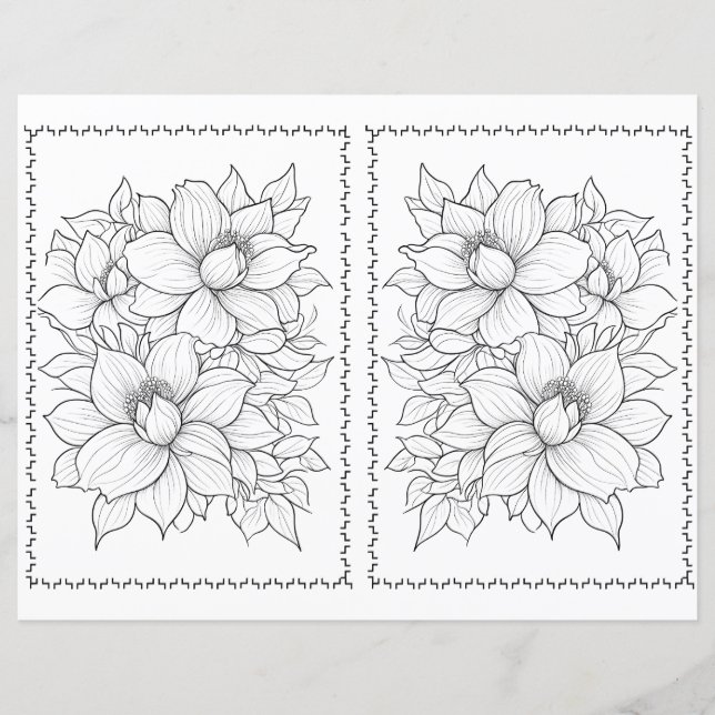 Lätt Elegant Blommig Målarbild  (Framsida)