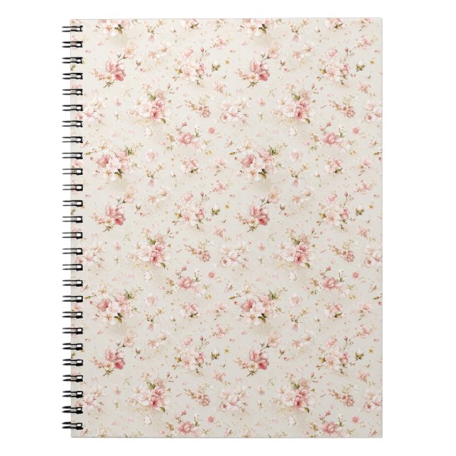 Lätt Flytande Ömt Blommande Regn Anteckningsbok (Framsidan)