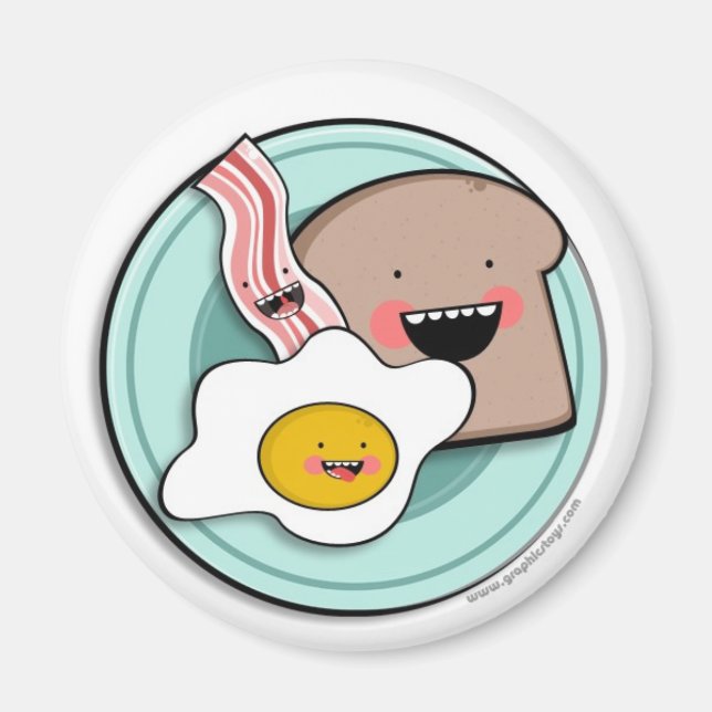 lätt frukostmagnet magnet (Framsidan)