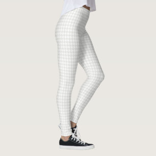 Lätt Grått Houndstooth Leggings