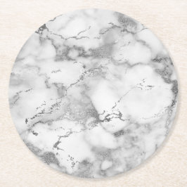 lätt grått marmor underlägg papper rund