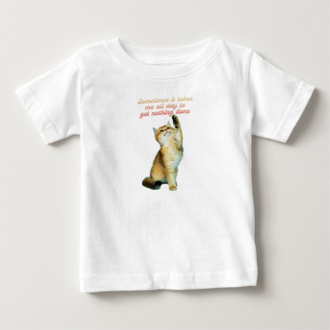 Latt kattälskare rolig söt katt t shirt (Framsida)