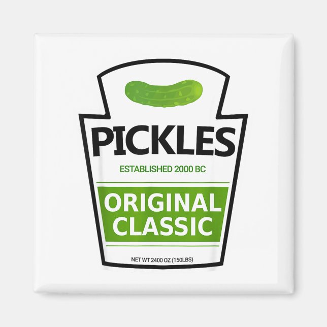 Latt kostympickleburk  magnet (Framsidan)