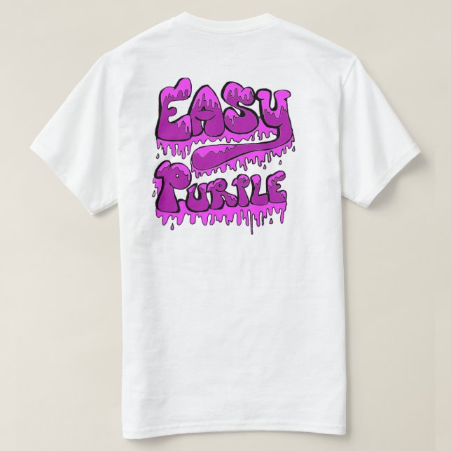 Lätt lila bakdesign T Shirt (Design baksida)