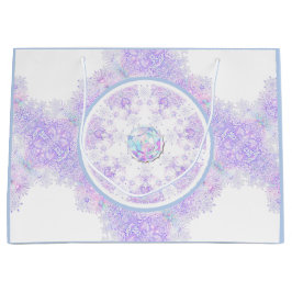 lätt lila snöflake och glittrande hjärta