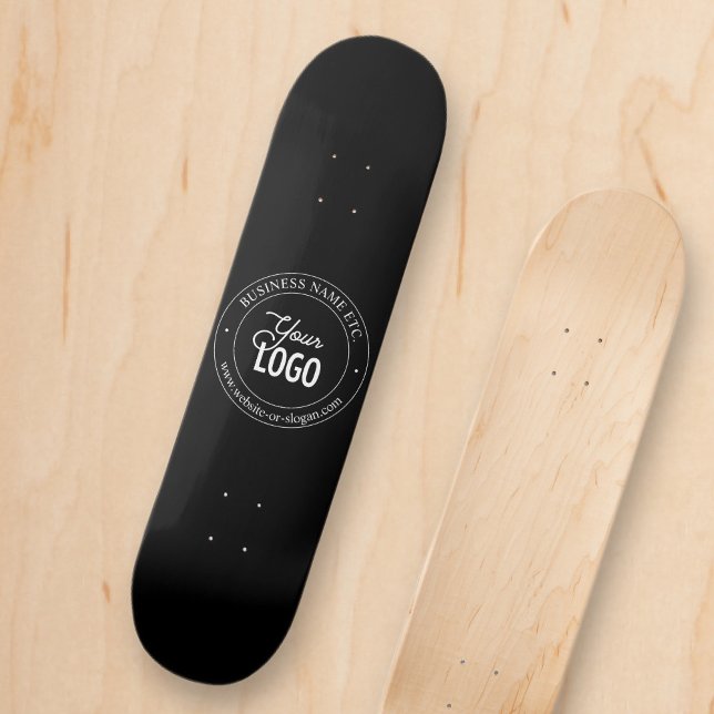 Lätt logoutbyte & anpassningsbar text | Svart Mini Skateboard Bräda 18,5 Cm (Skapare uppladdad)