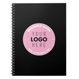 Lätt logoutbyte & redigerbar text | Rosa/Gör-det-s Anteckningsbok