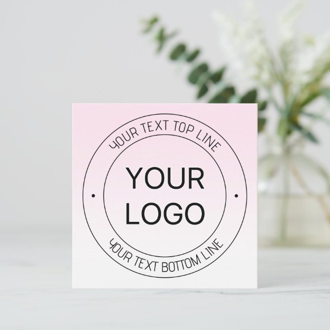 Lätt logoutbytning & redigerbar text Rosa Ombre (Stående Fram)