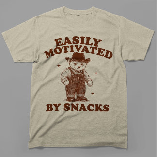 Lätt Motiverad Av Snacks Rolig Björn T Shirt