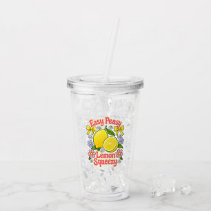 Lätt Peasy Citron Squeezy – Citroner och blommor Take Away Mugg