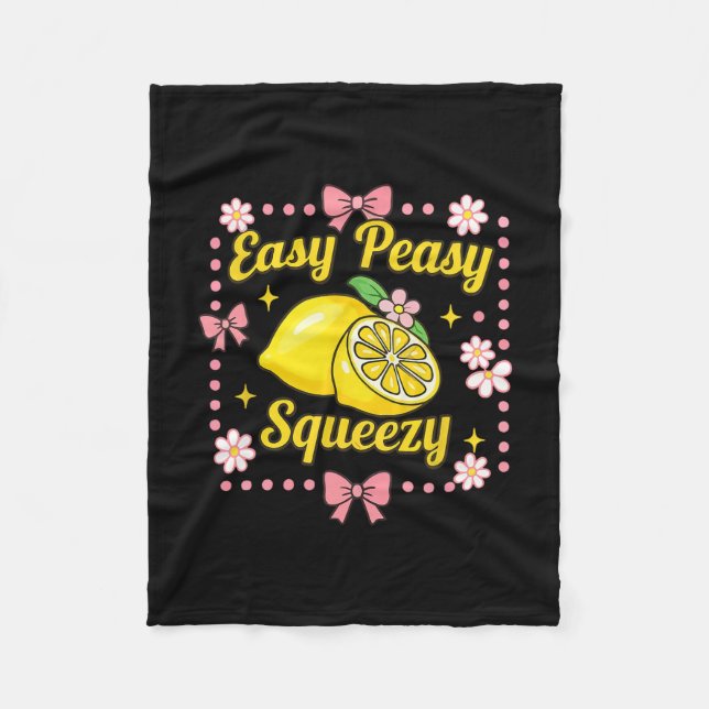 Lätt Peasy Citron Squeezy Lemonad Crew Rolig Citro Fleecefilt (Framsidan)