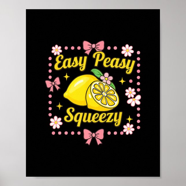 Lätt Peasy Citron Squeezy Lemonad Crew Rolig Citro Poster (Framsidan)