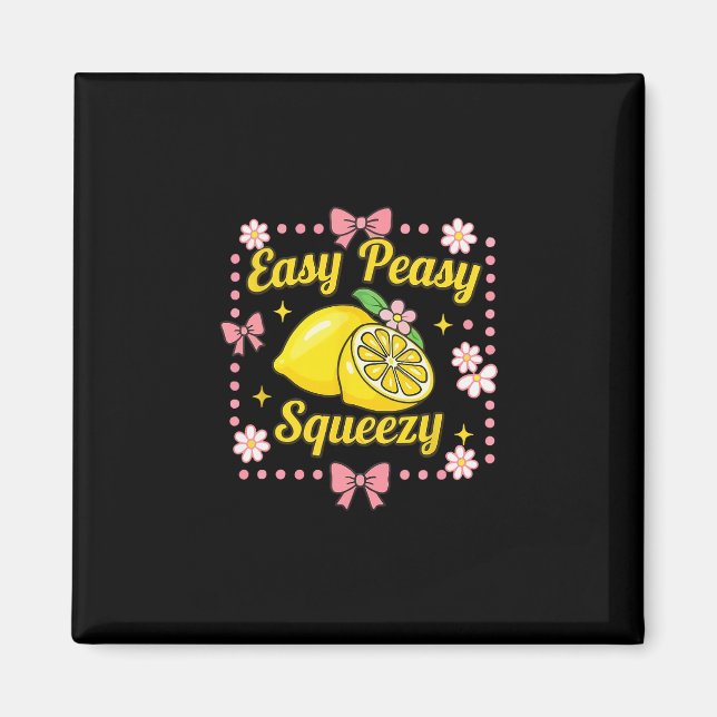 Lätt Peasy Citron Squeezy Lemonad Crew Rollig Citr Magnet (Framsidan)
