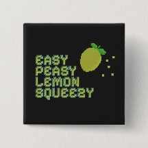 Lätt Peasy Citron Squeezy Pin - Svart Neon Pixel A
